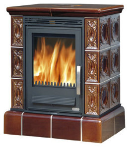 Кафельная печь-камин ABX Helvetia KP (кафельный цоколь)